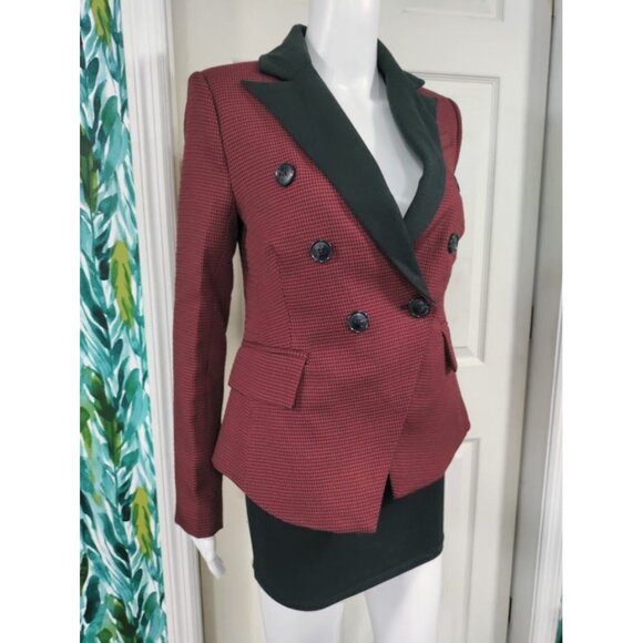 NWT Walter Baker Long Sleeve Equestrian Phelps Jacket Red Preppy Goth  S - Picture 9 of 16